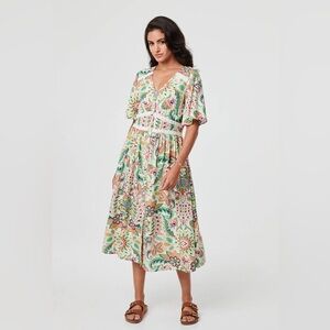 Springfield floral lace dress button up summer dress